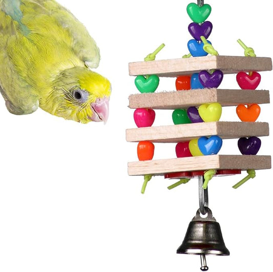 Super Bird Creations SB680 Balsa Stack Bird Toy, Small Bird Size, 6.5" x 2" by SuperBirdCreations