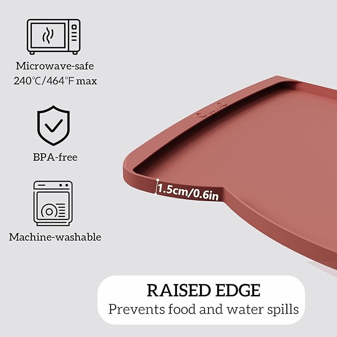 OHMO Dog Food Mat w/Residue Collection Pocket Silicone Pet Feeding Mat - Image 4
