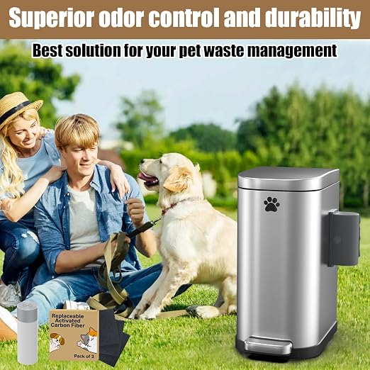 Dog Poop Trash Can Outside - Image 9