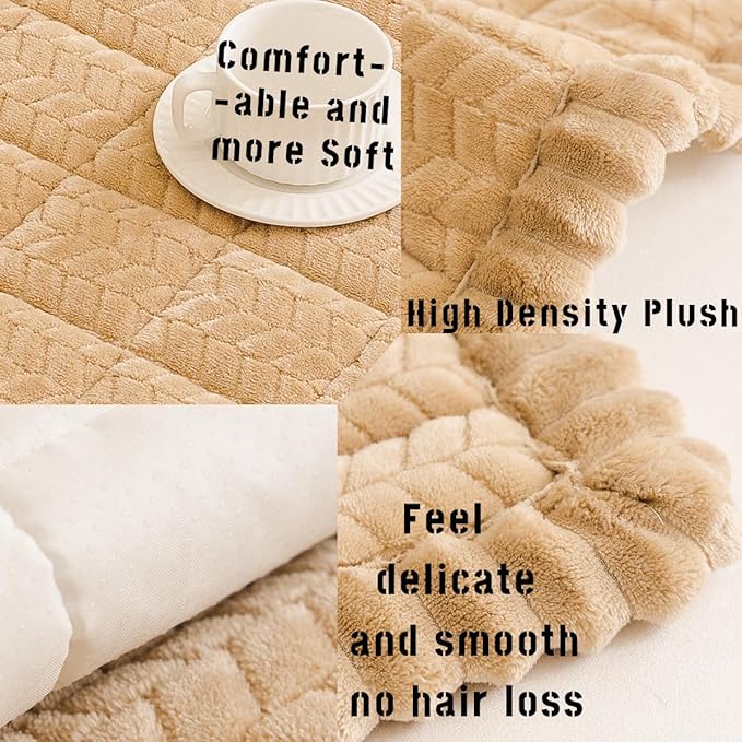 Sofa Cover Fuzzy Couch Cover for Pet, Couch Covers for Dogs Washable Non-Slip - Image 4