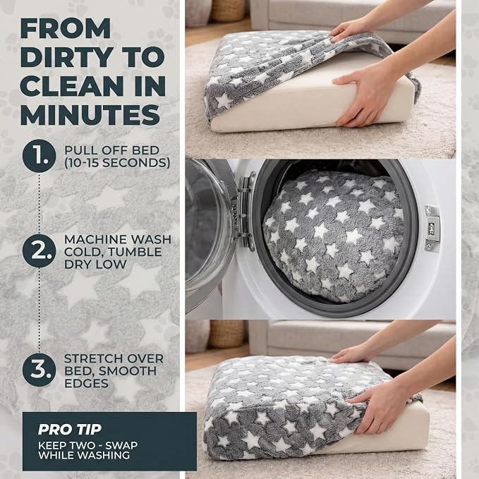 Youyole Large Washable Rectangle Dog Bed Cover Replacement Waterproof 36 x 23 x - Image 6
