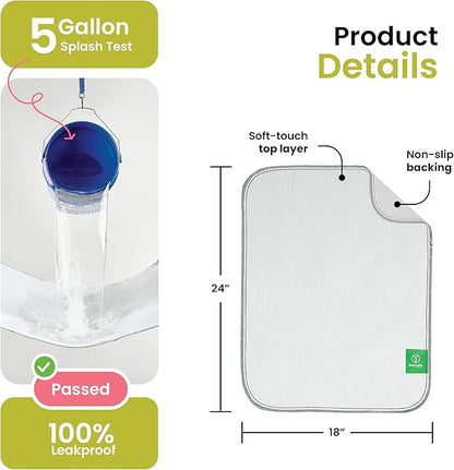 IMPROVIA® Washable Underpads, Heavy Absorbency Reusable Incontinence Pads - Image 3