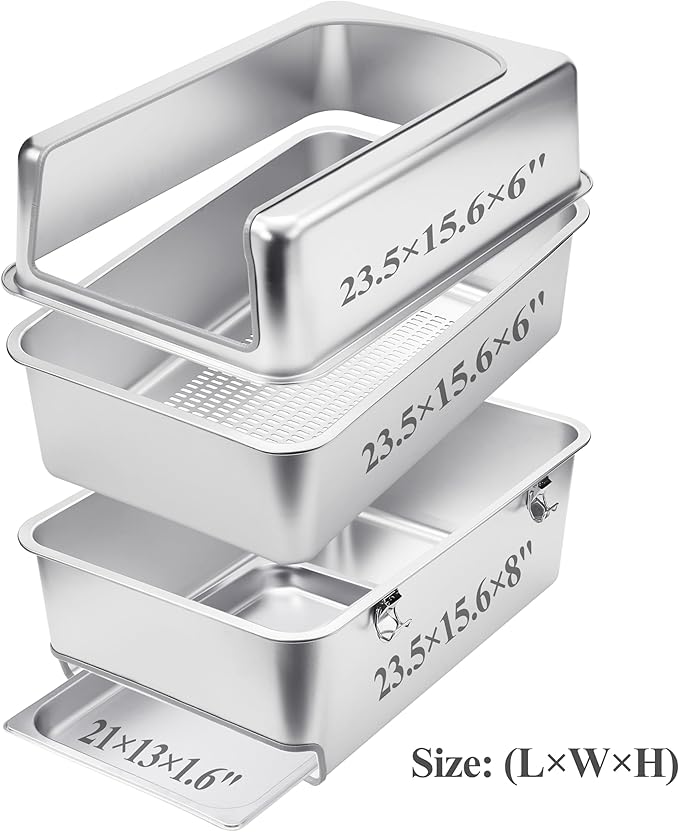 8" Sifting Pull-Out Cat Litter Box - Image 3