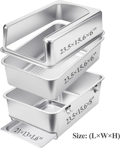 8" Sifting Pull-Out Cat Litter Box - Image 3