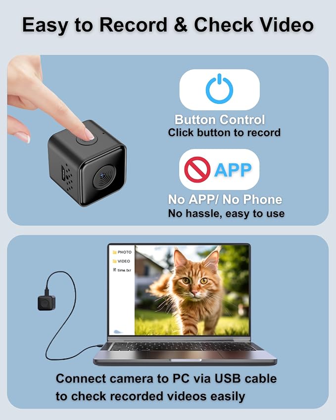 Cat Camera Collar 1080P HD Video Recording Pet POV Cam, NO WiFi NO APP - Image 4