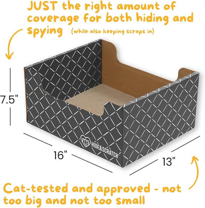 Hide & Scratch Cardboard Cat Scratcher Box & Bed - Image 5