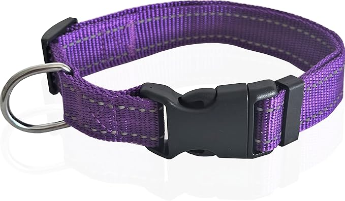 Adjustable Nylon Dog Collar, Reflective Collar 1 Inch 3/4 Inch 5/8 Inch Wide by TAIDA