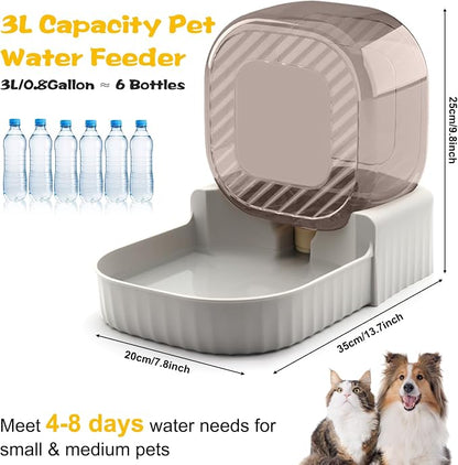 Gravity Water Bowl for Cats, 3L Automatic Pet Water Dispenser, Large Gravity - Image 3