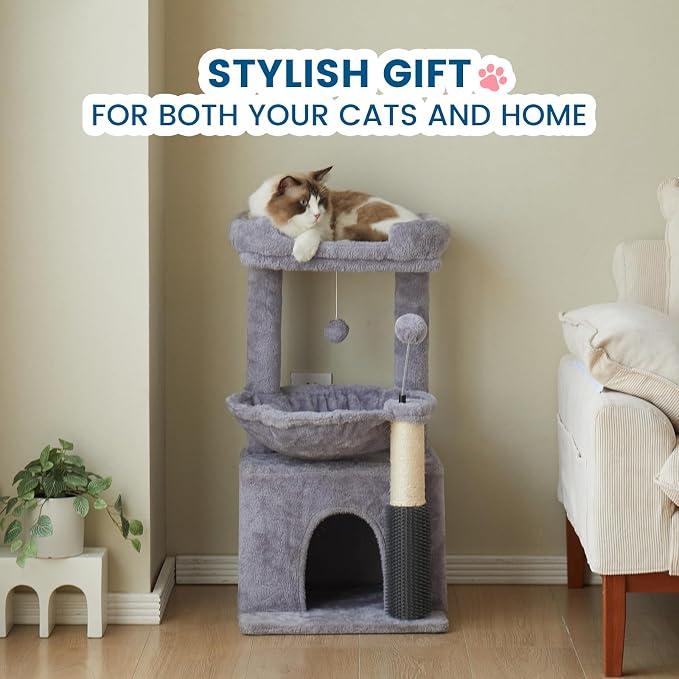 Cat Tree for Indoor Cats, 32 Inch Tall Cat Tower - Image 8