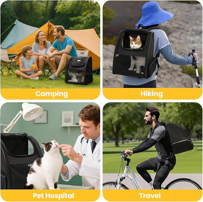 Cat Backpack Carrier for Small Dogs and Cats Fit Up to 15 Lbs, Small Dog - Image 9