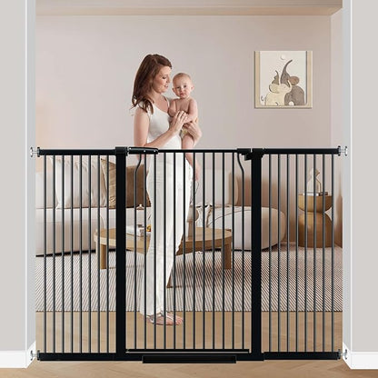 40.5" Extra Tall Baby Gate No Drill, 54.7"-60.2" Extra Wide Dog Pet Gate Indoor by FlowerFrail