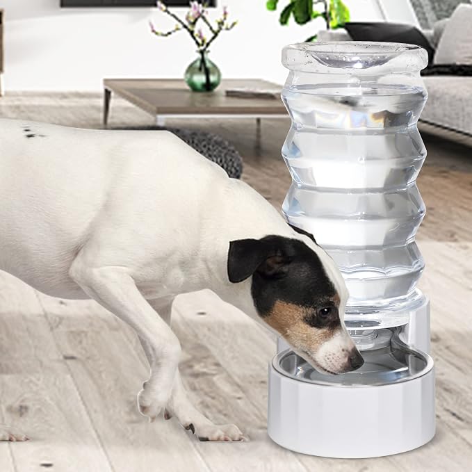 RIZZARI Gravity Dog Water Dispenser: 8L Large Auto-Refill Stainless Steel Pet - Image 8