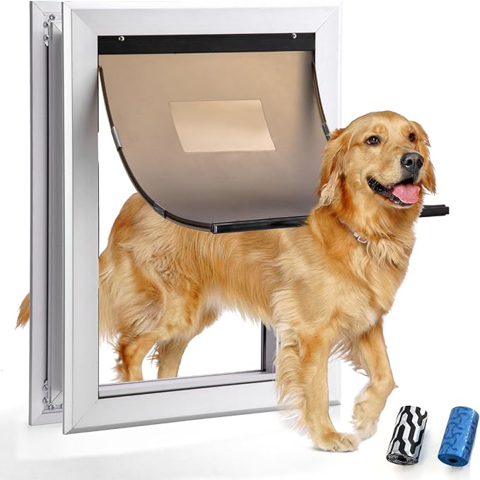 Dog Door Aluminum Pet Door by GiveYourPetASafeHome