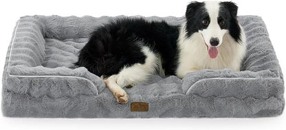 Orthopedic Dog Bed for Large Size Dog, Soft and Warm Faux Fur Extra Large Sofa by COZYKISS