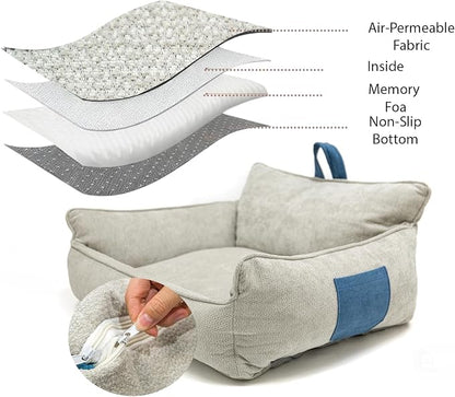 Orthopedic Dog Bed with Memory Foam, Washable Plush Pet Bed - Image 3