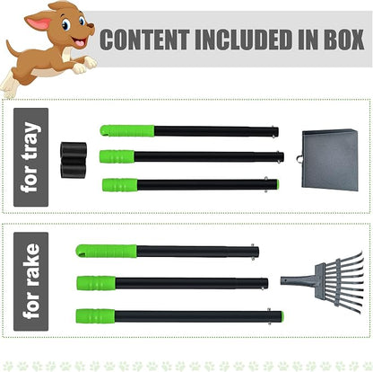 Niubya Pooper Scooper for Dogs, Metal Poop Scooper Tray and Rake Set - Image 5