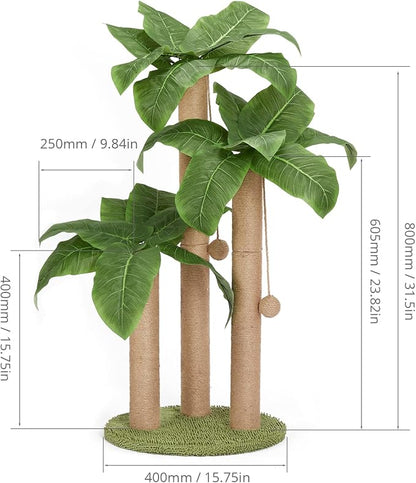 31.5Inch Cat Scratching Post, Cat Scratcher Tree - Image 3