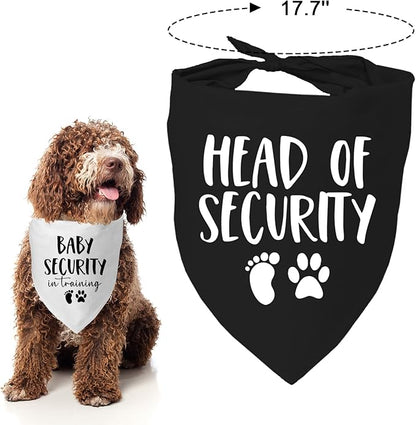 2 Pack Baby Security in Training and Head of Security, Dog Bandanas - Image 3