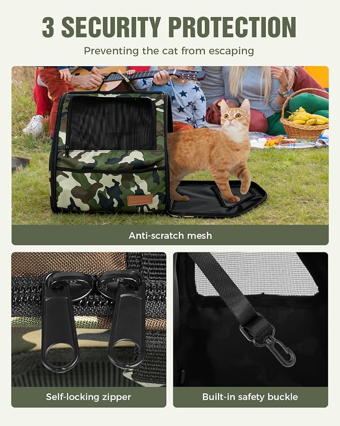 PETUX Cat Backpack Carrier for Small Cat ＆ Dog up to 12 lb - Image 4