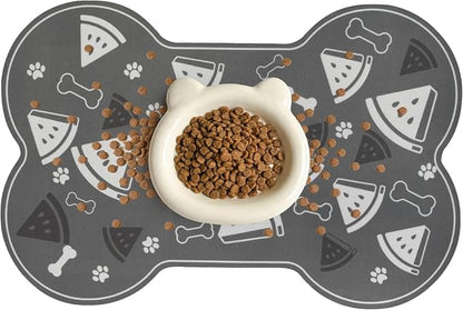 Dog Food Mat, 0.15” Thickened Super Absorbent Pet Feeding Mat by TORJOY