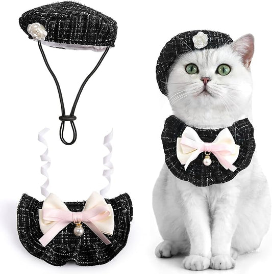 HOWWFALY 2PCS Cat Beret Hat by HOWWFALY
