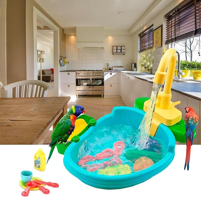 Parrot Shower, Parrot Bird Bathtub, Automatic Bird Bathtub Pet Bath Pool - Image 5
