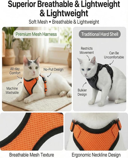 Luxelle 2 Pack Escape-Proof Cat Harness and Leash Set - Image 3