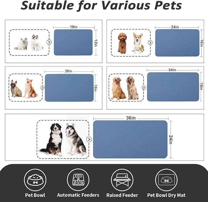 Dog Food Mat - Absorbent Cat Mat - Image 4