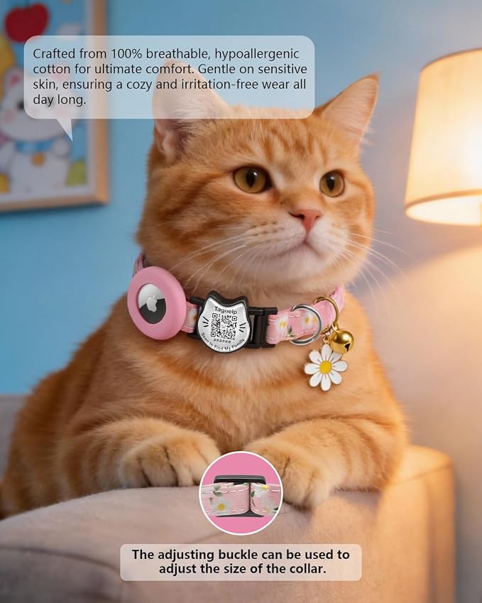 Cute Floral Breakaway Cat Collar - Image 2