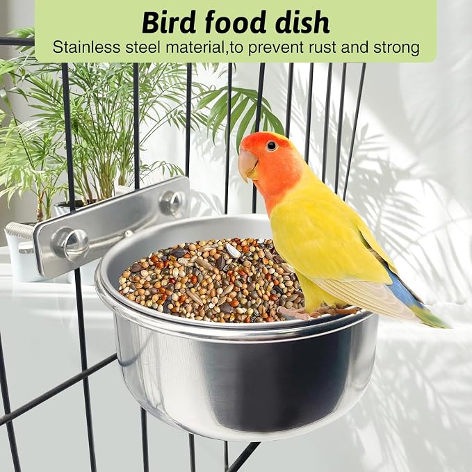 Tfwadmx 6 Pcs Stainless Steel Bird Bowls - Image 2