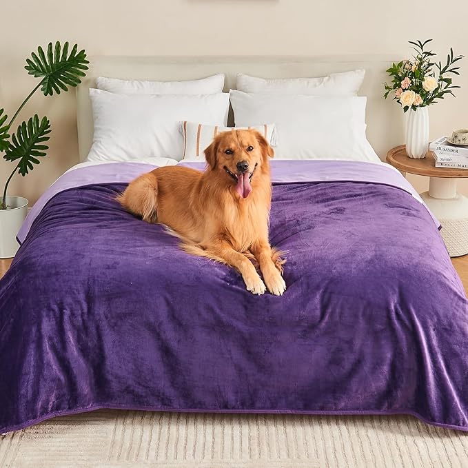Waterproof Blanket 80"x90" for Adults, Reversible Waterproof Bed Cover for Dogs by Yaning