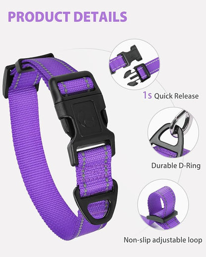 Joytale Small Dog Collar, Reflective and Adjustable Nylon Collar - Image 4