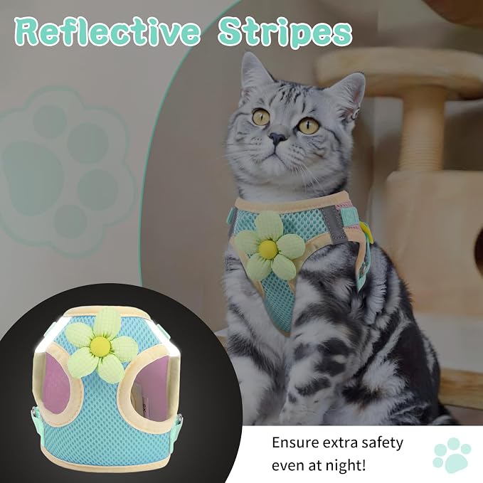 Cat Harness and Leash Set for Walking Escape Proof, Adjustable Kitten Harness - Image 3