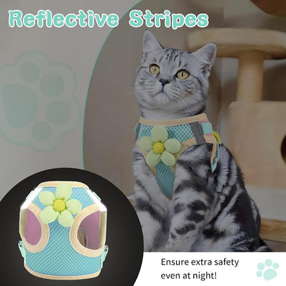 Cat Harness and Leash Set for Walking Escape Proof, Adjustable Kitten Harness - Image 3