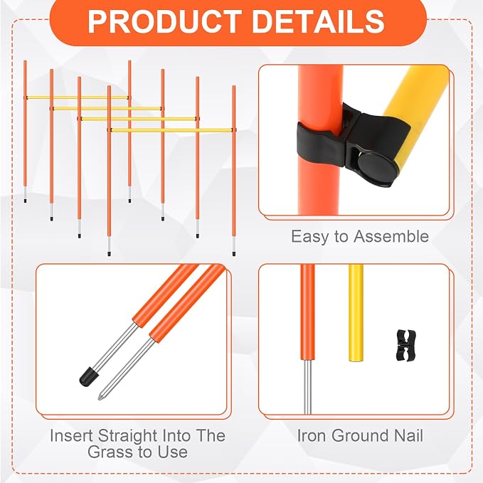 8 Set Dog Agility Jump Adjustable Dog Agility Hurdle Training Equipment - Image 4