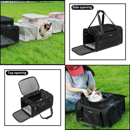 Airline Approved Pet Carrier for Cats and Small Dogs up to 15 lbs, Breathable - Image 3