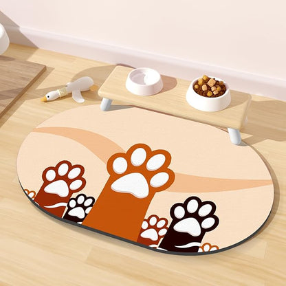 Cat Food Mat 24''x16'', Absorbent Cat Mats by METEOROCK