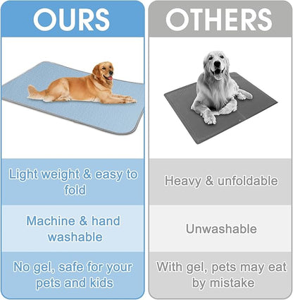 Summer Dog Cooling Mat Washable Ice Silk Self Cool Pad - Image 6