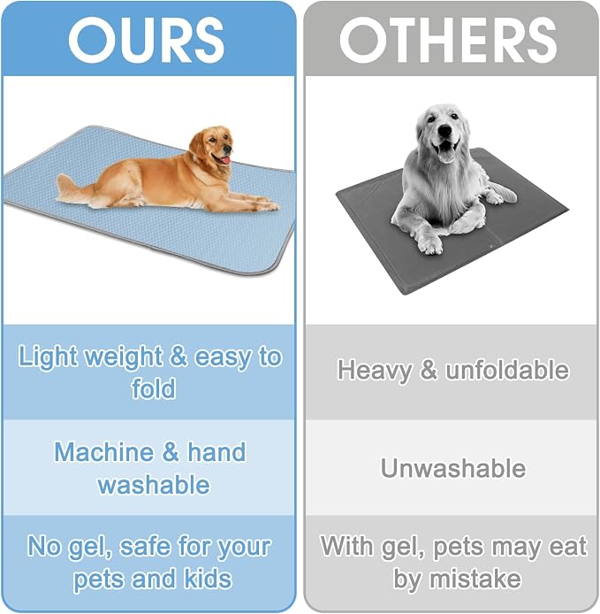 Summer Dog Cooling Mat Washable Ice Silk Self Cool Pad - Image 7