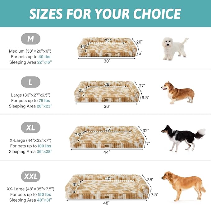 Cute Dog Bed for Extra Large Dogs, Faux Rabbit Fur Orthopedic Dog Bed - Image 2