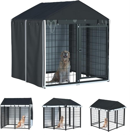 Outdoor Dog Kennel Cover, Full Coverage by LYBOSH
