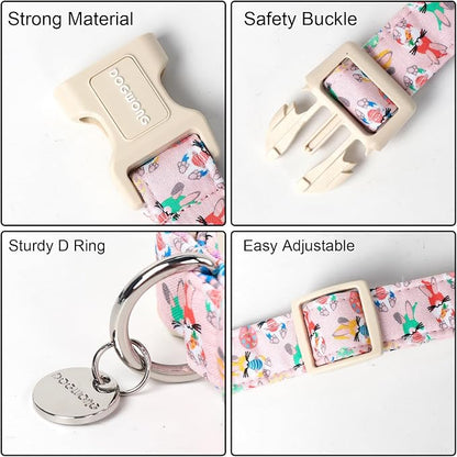DOGWONG Easter Rabbit Dog Collar, Colorful Egg Dog Collar Soft Durable - Image 3