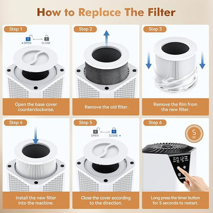 Air Purifiers for Home Large Room up to 1750 Sq Ft, H13 True HEPA Filter Air - Image 8