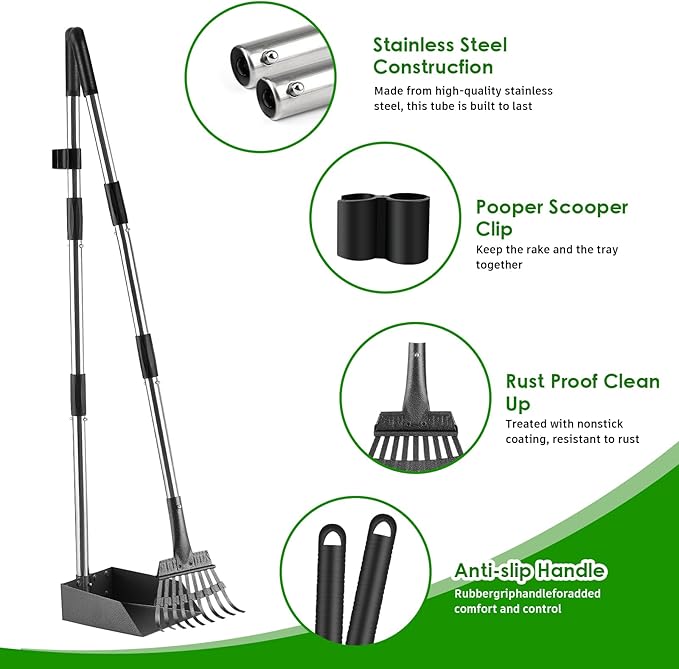 Pooper Scooper, Long Handle Pet Supplies Dog Pooper Scooper - Image 2