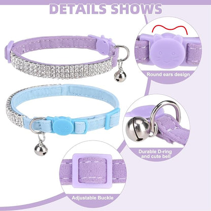 EXPAWLORER Soft Velvet Safe Cat Collars - Image 3