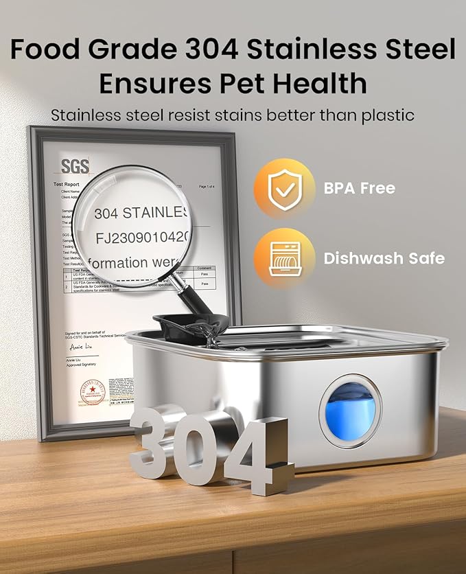 oneisall Dog Water Fountain for Large Dogs, 10L/2.6Gal Dog Fountain Water Bowl - Image 8