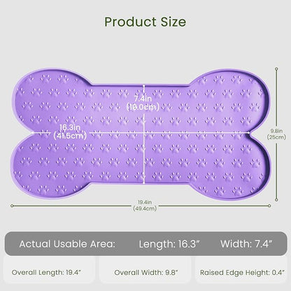Dog Food Mat Anti-Slip Silicone Dog Bowl Mat Thicker Pet Placemat Waterproof - Image 2
