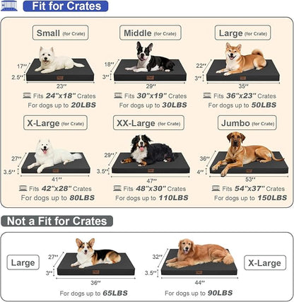 Outdoor Dog Bed for Small Dogs, Waterproof Dog Crate Bed for Medium Dogs Cats - Image 5