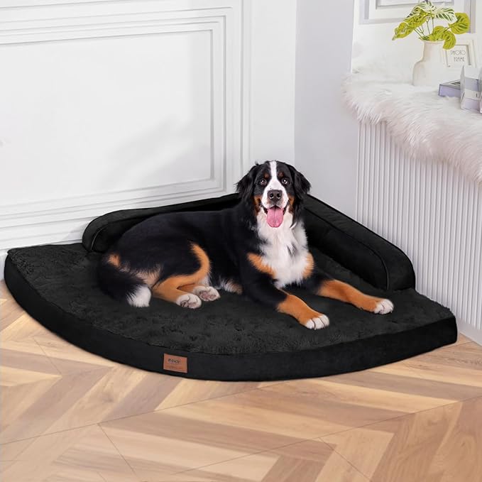 Large Orthopedic Dog Bed with Sides XXXL Dog Beds with Removable Washable Cover by Mekiy