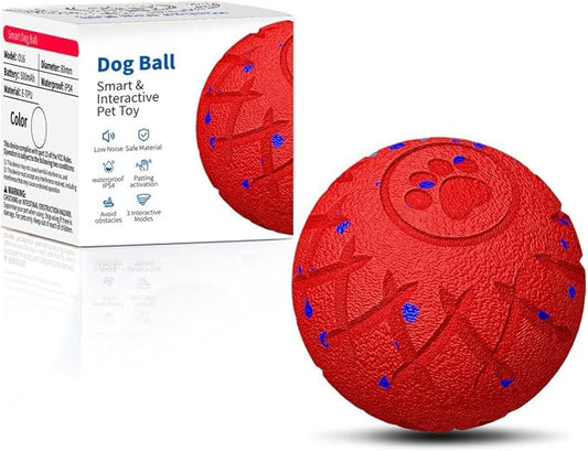 Interactive Dog Ball, Automatic Moving, Bouncing and Rotating, Silent Foam by XINGZUAN